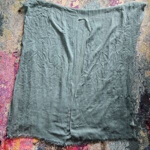 Lightweight Sage Green Sequin Oversized Open Front Shawl